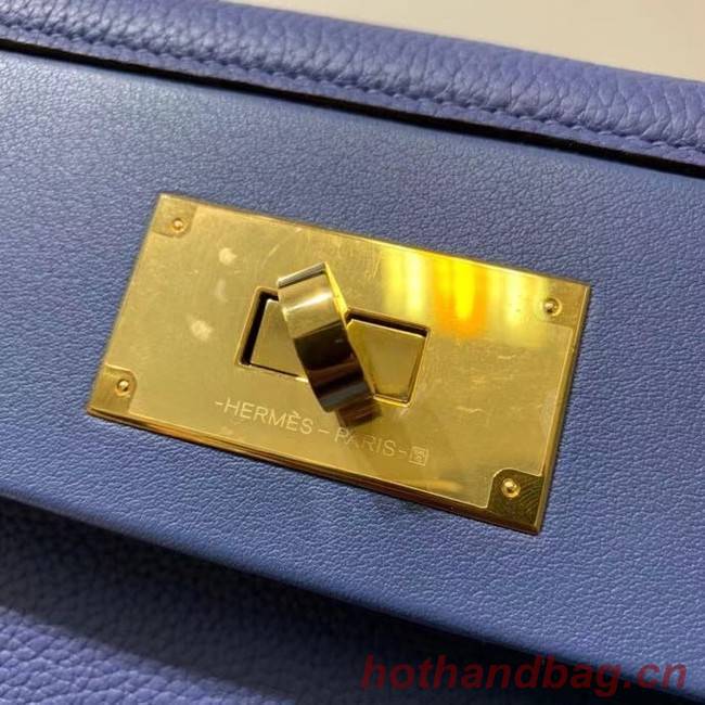 Hermes Kelly Original togo Leather Tote Bag H2424 Electro optic blue