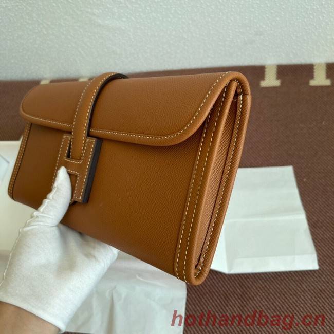 Hermes Original Espom Leather Clutch 37088 brown