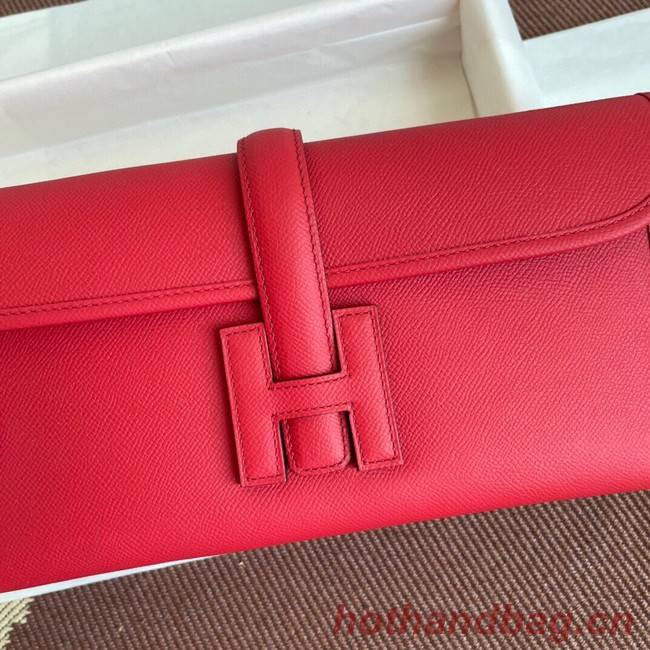 Hermes Original Espom Leather Clutch 37088 red