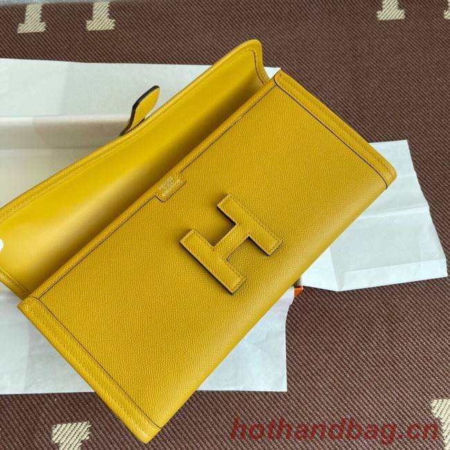 Hermes Original Espom Leather Clutch 37088 yellow