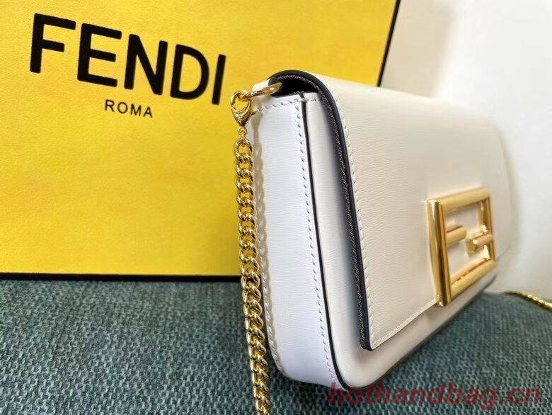 FENDI WALLET ON CHAIN WITH POUCHES leather mini-bag 8BS032 white