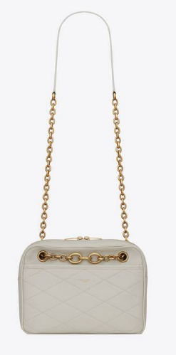 YSL LE MAILLON SMALL CHAIN BAG IN QUILTED LAMBSKIN 6693081 BLANC VINTAGE