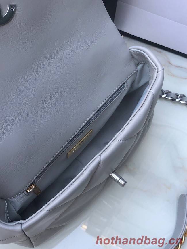 CHANEL Lambskin 19 Flap Bag AS1160S gray