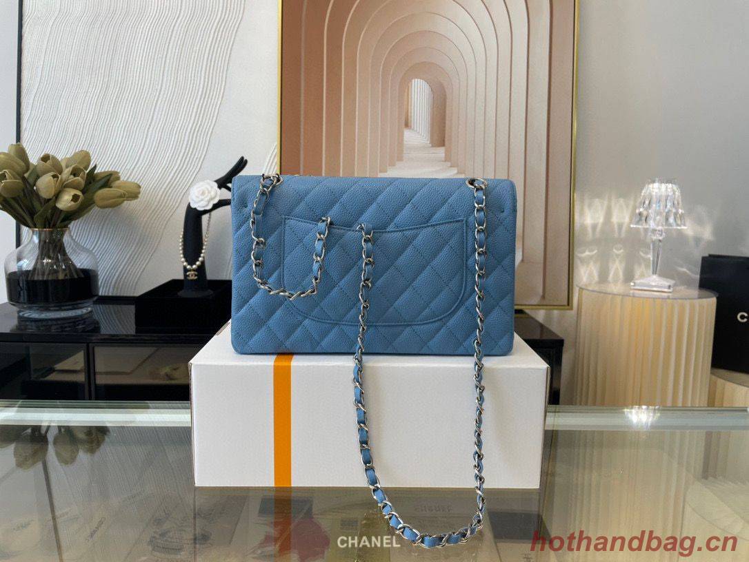 Chanel 2.55 Original Leather Flap Bag 1112 Light Blue with Silver Hardware