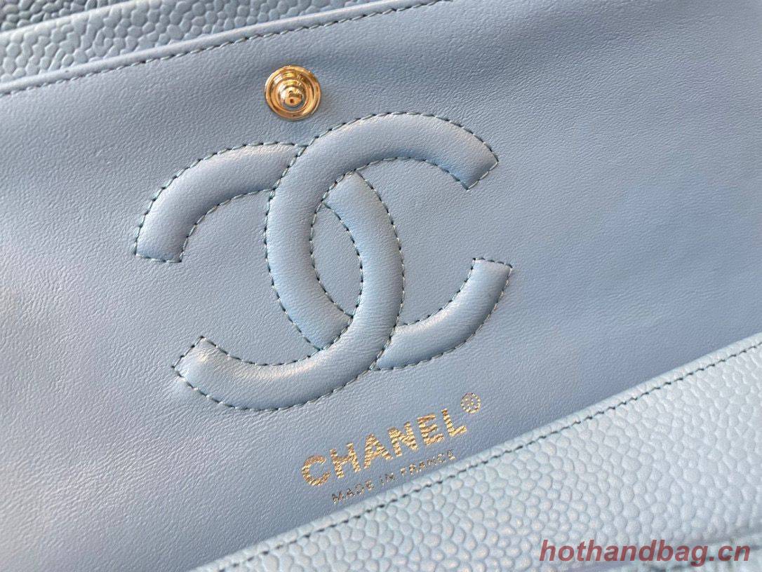 Chanel 2.55 Original Leather Flap Bag 1112 Light Blue with Silver Hardware