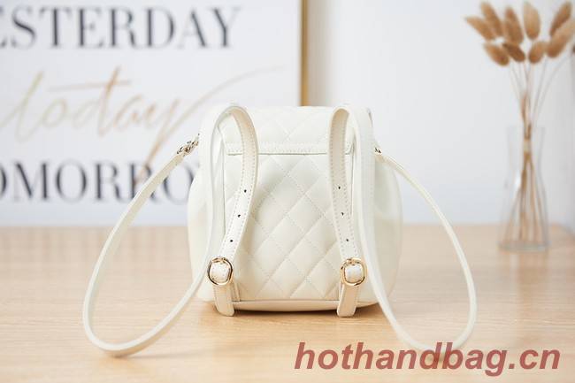 Chanel Backpack Sheepskin Original Leather AS2908 white 