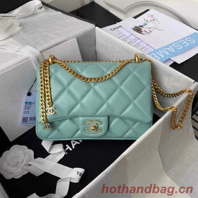 Chanel SMALL Lambskin FLAP BAG AS1793 SKY BLUE