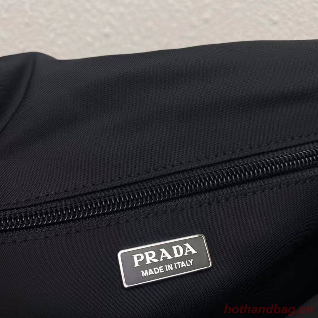 Prada Re-Nylon and nappa leather shoulder bag 1BM313 black Prada Re-Nylon and nappa leather shoulder bag 1BM313 black
