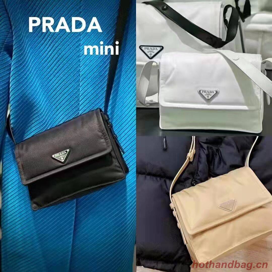 Prada Re-Nylon and nappa leather shoulder bag 1BM313 black Prada Re-Nylon and nappa leather shoulder bag 1BM313 black