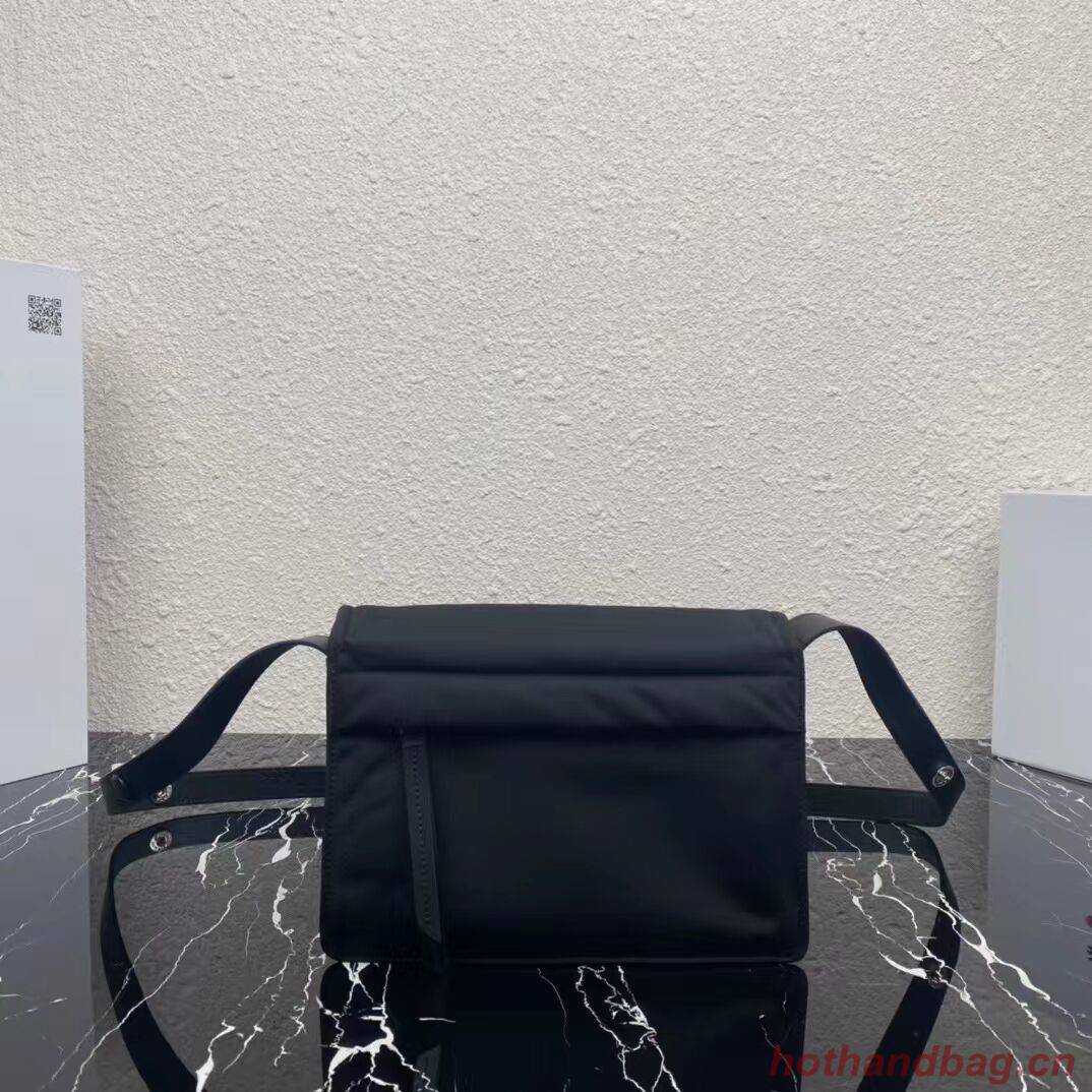 Prada Re-Nylon and nappa leather shoulder bag 1BM313 black Prada Re-Nylon and nappa leather shoulder bag 1BM313 black