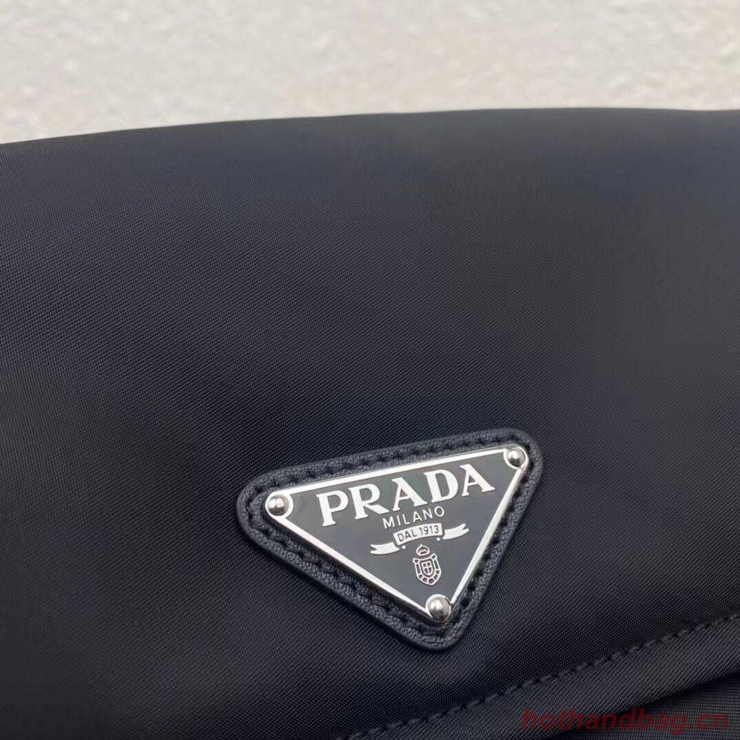 Prada Re-Nylon and nappa leather shoulder bag 1BM313 black Prada Re-Nylon and nappa leather shoulder bag 1BM313 black
