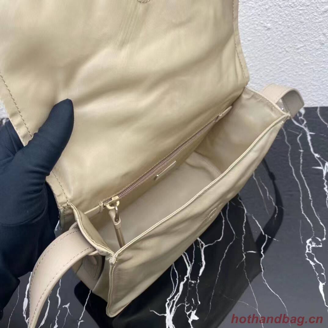 Prada Re-Nylon and nappa leather shoulder bag 1BM313 Biscuits Prada Re-Nylon and nappa leather shoulder bag 1BM313 Biscuits