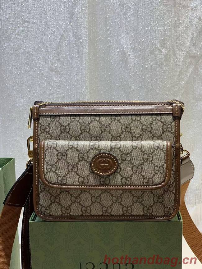 Gucci Messenger bag with Interlocking G 674164 brown