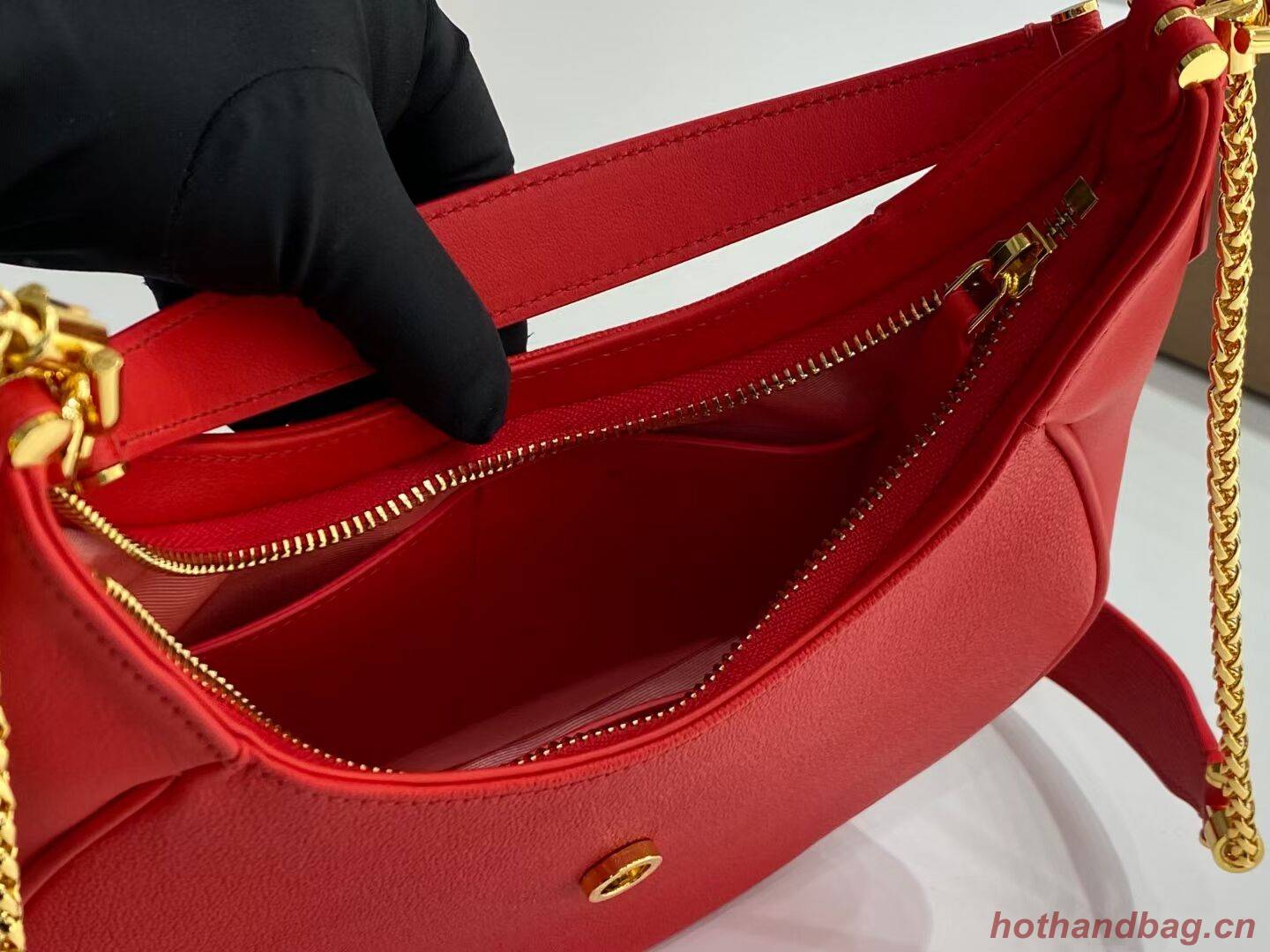 BVLGARI Shoulder Bag Calfskin Leather B281640 red