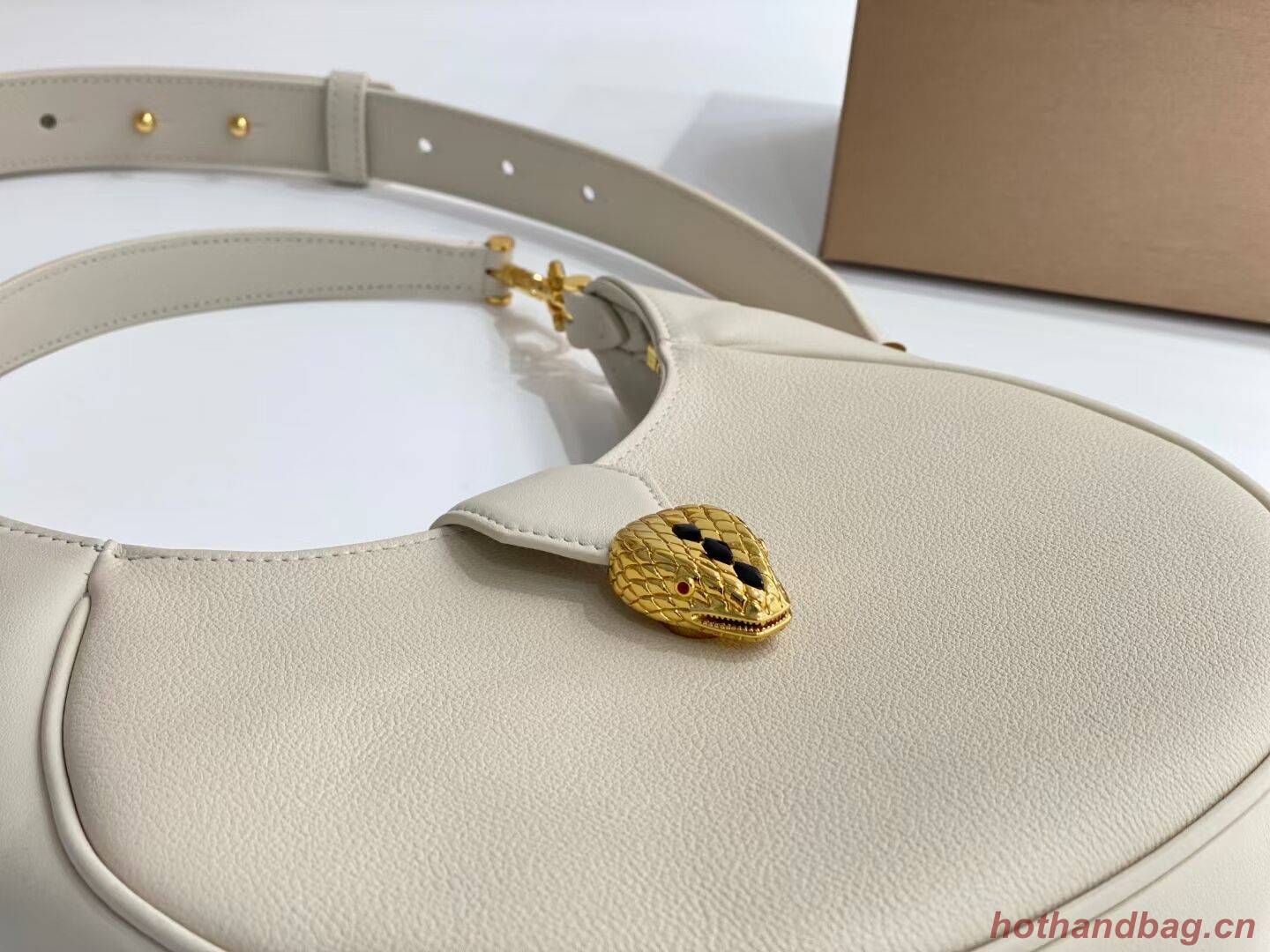BVLGARI Shoulder Bag Calfskin Leather B281640 white