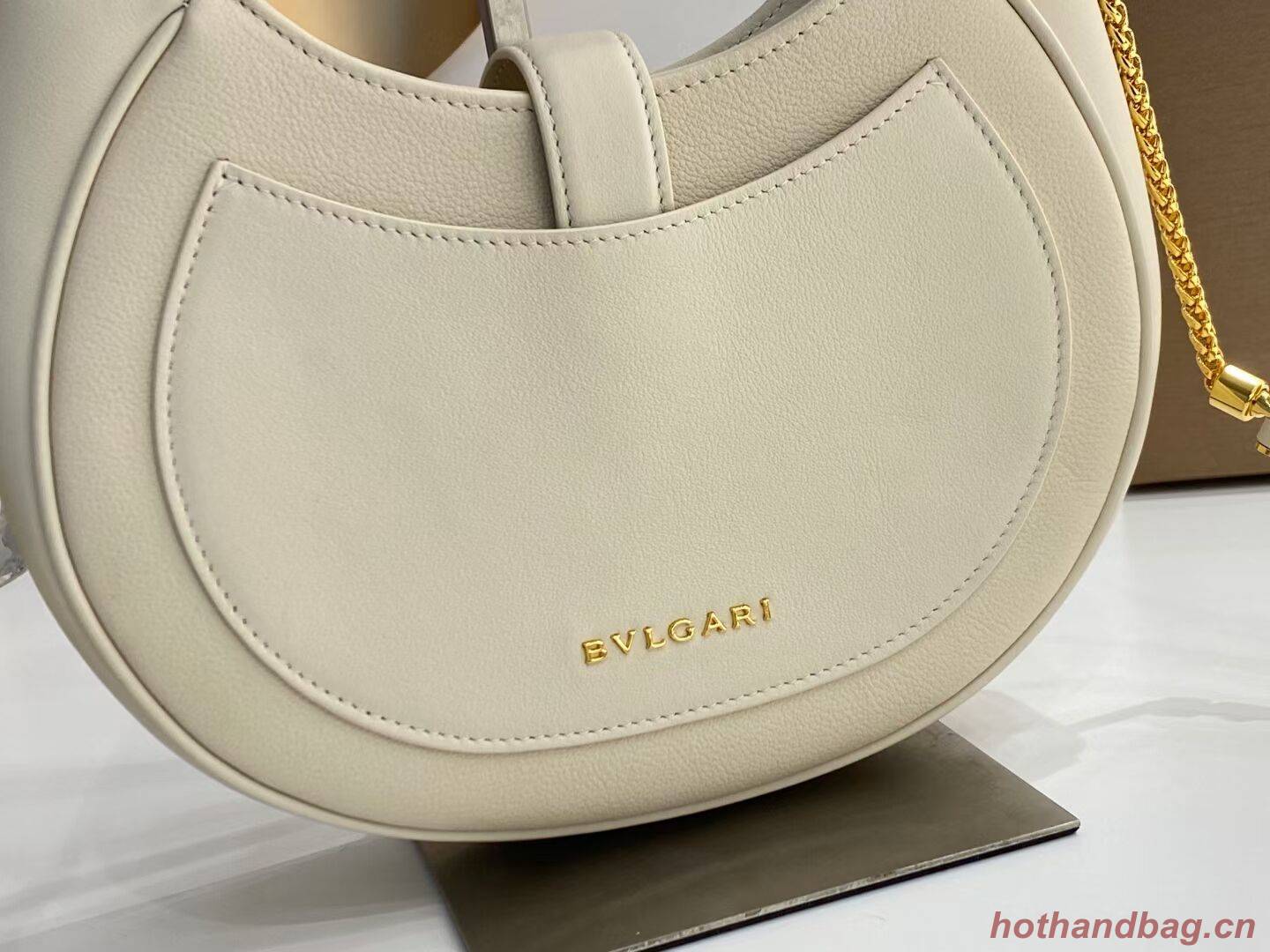 BVLGARI Shoulder Bag Calfskin Leather B281640 white