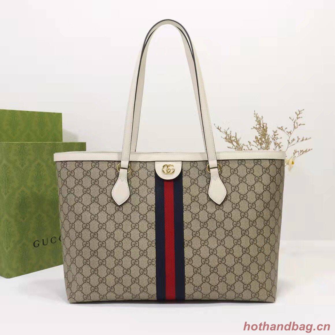 Gucci Ophidia series medium GG Tote Bag 631685 WHITE