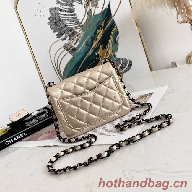 Chanel Flap Lambskin Shoulder Bag 1115 gold