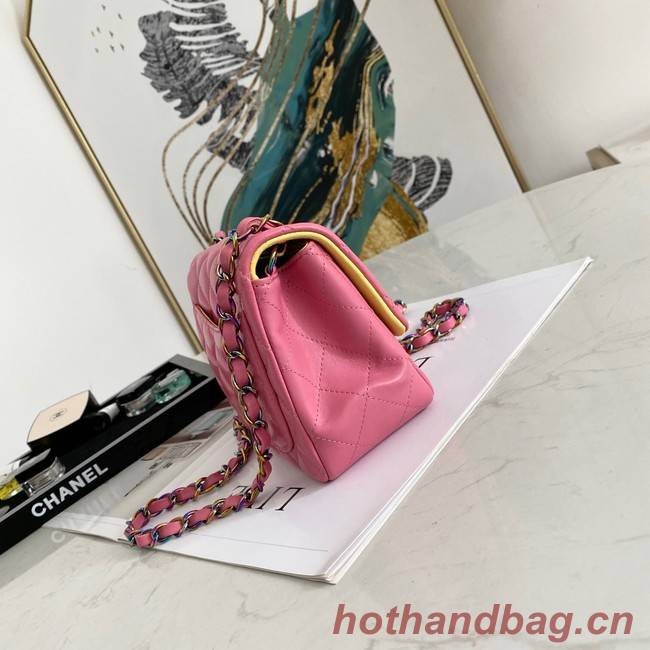 Chanel Flap Lambskin Shoulder Bag 1115 rose