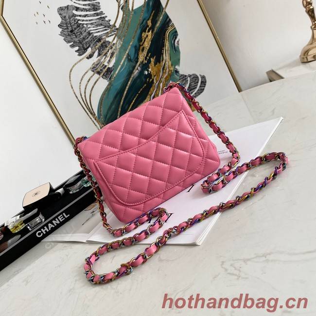 Chanel Flap Lambskin Shoulder Bag 1115 rose