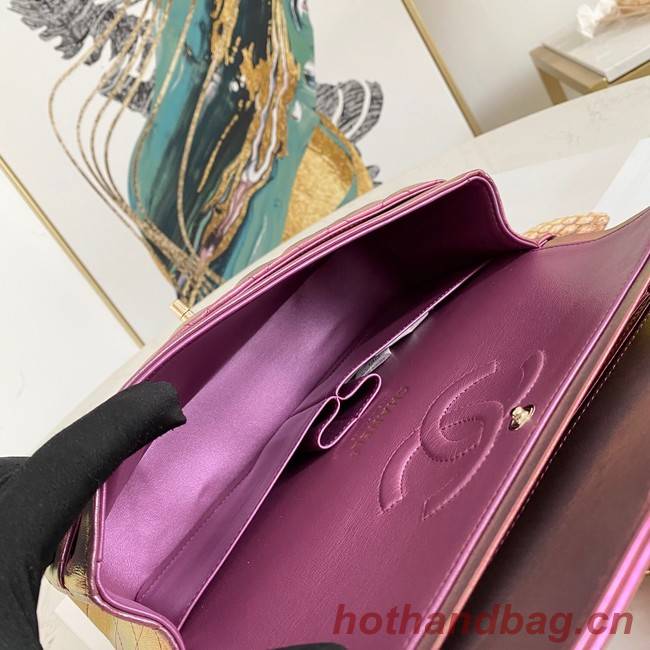 Chanel Flap Mirage Lambskin Shoulder Bag AS1112 purple