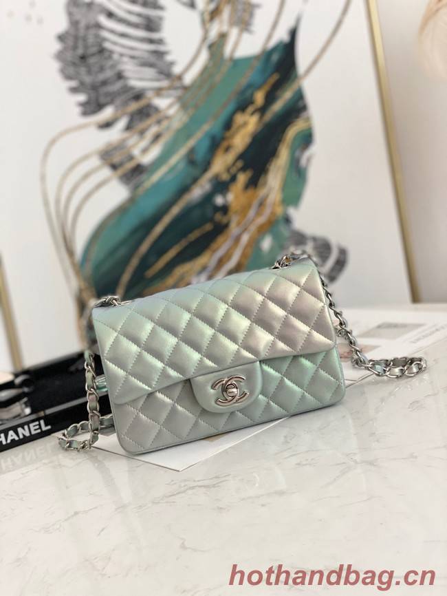 Chanel Flap Mirage Lambskin Shoulder Bag AS1116 sky blue