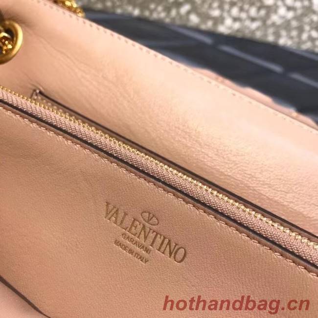 VALENTINO GARAVANI Stud Sign nappa Shoulder Bag NL098 light pink