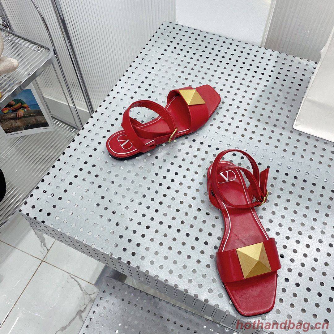 Valentino Flat Sandals Shoes W17319163 Red