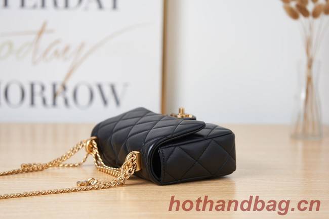 Chanel Flap Lambskin mini Shoulder Bag AS3113 black