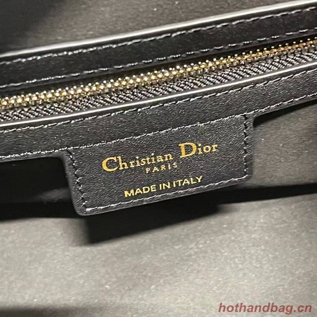 DIOR medium Embossing leather tote Bag A9200 black