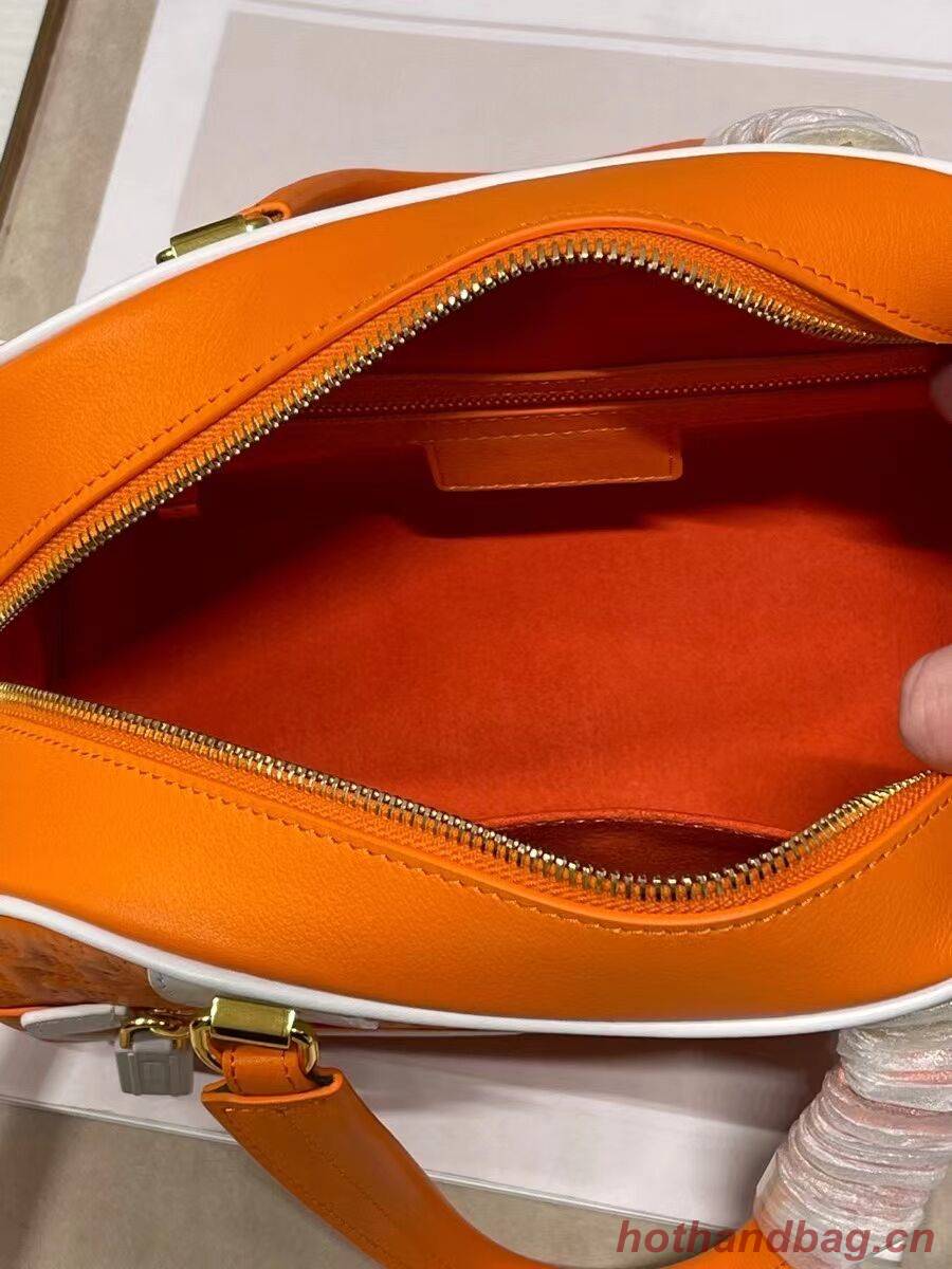 DIOR medium Embossing leather tote Bag A9200 orange