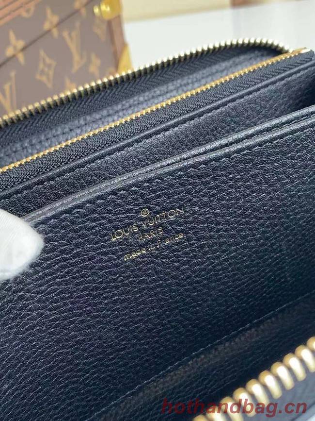 Louis Vuitton ZIPPY leather WALLET M81141 black