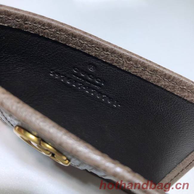 Gucci Ophidia GG card case 597617 brown
