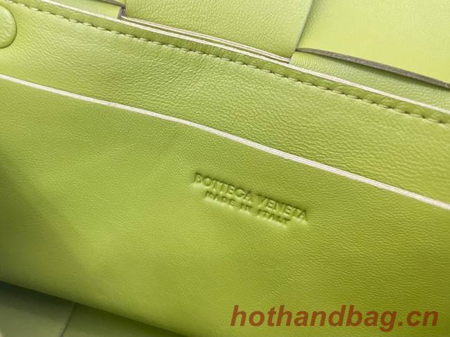 Bottega Veneta CASSETTE Mini intreccio leather belt bag 651053 Lemon
