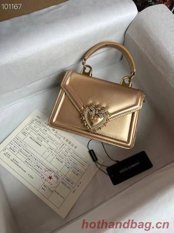 Dolce & Gabbana Origianl Leather Shoulder Bag 4011 gold