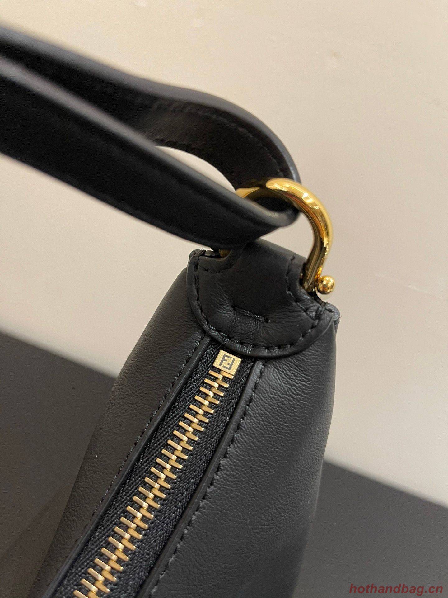 Fendi Praphy Original Leather Big Logo Bag 80056M Black