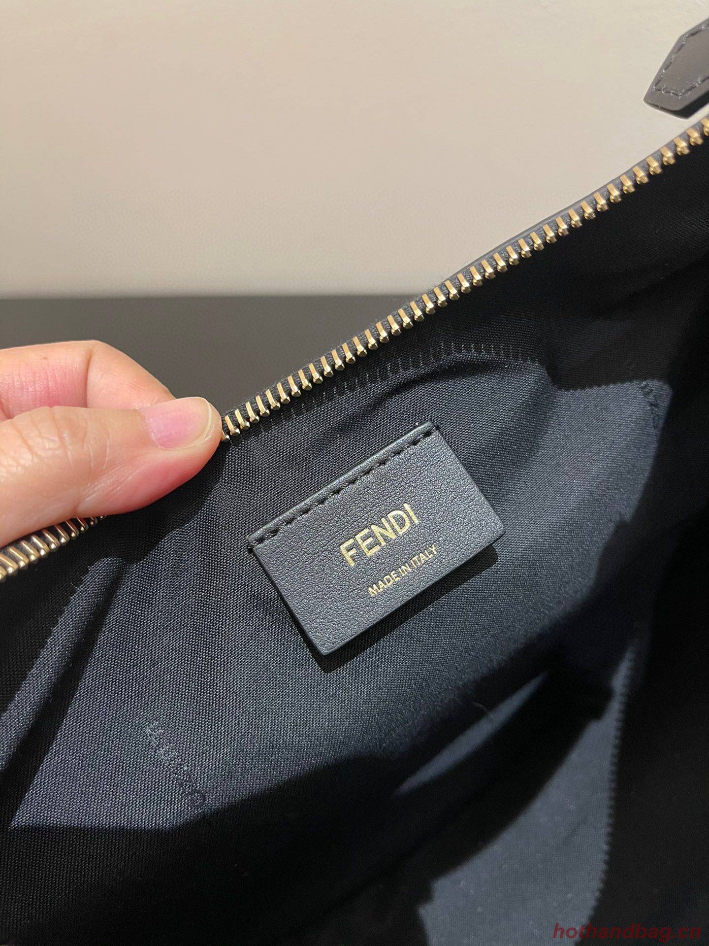 Fendi Praphy Original Leather Big Logo Bag 80056M Black