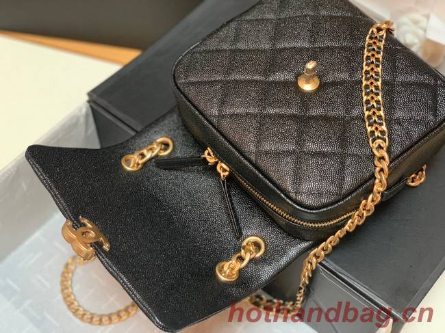 Chanel Grained Calfskin Backpack Original Leather AS3108 black