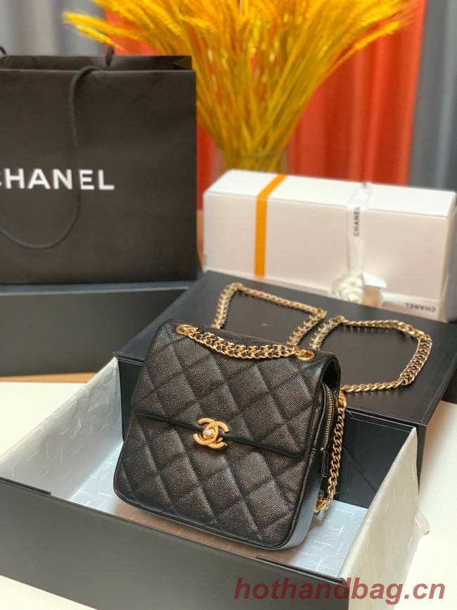 Chanel Grained Calfskin Backpack Original Leather AS3108 black