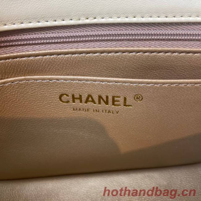 Chanel MINI Flap Bag Original Sheepskin Leather 1115  light yellow