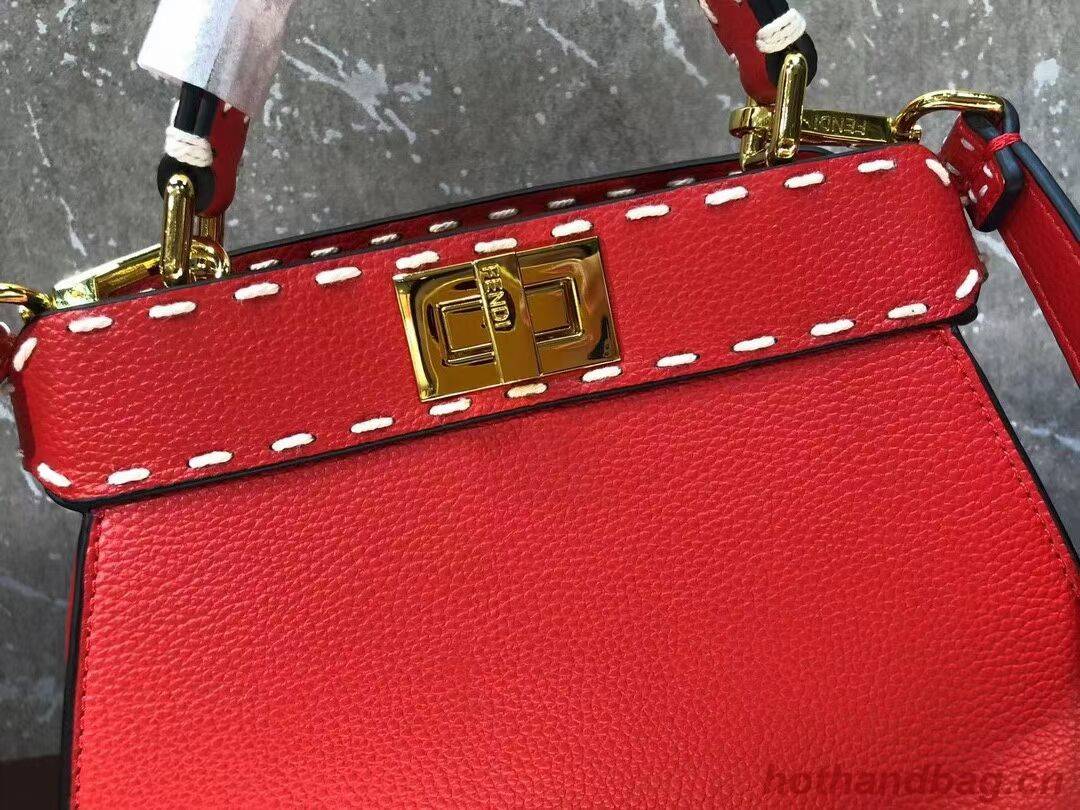 Fendi Peekaboo ISeeU Small leather bag F8636 RED