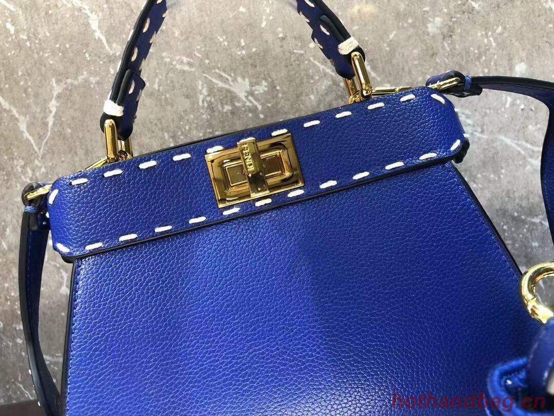 Fendi Peekaboo ISeeU Small leather bag F8636 blue