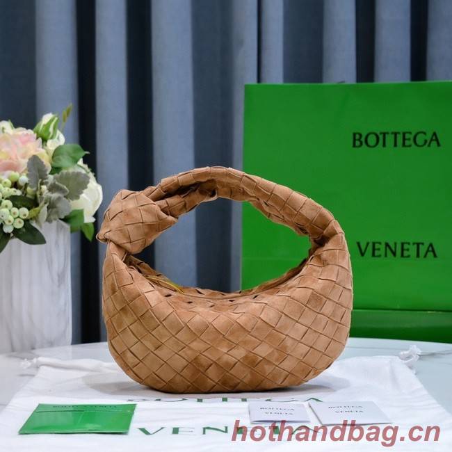 Bottega Veneta Mini intrecciato suede top handle bag 651876V1 brown