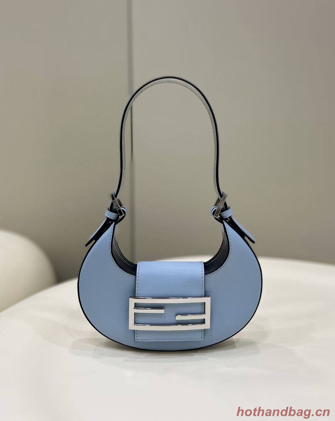 Fendi Cookie Light blue leather mini bag 8BS065A
