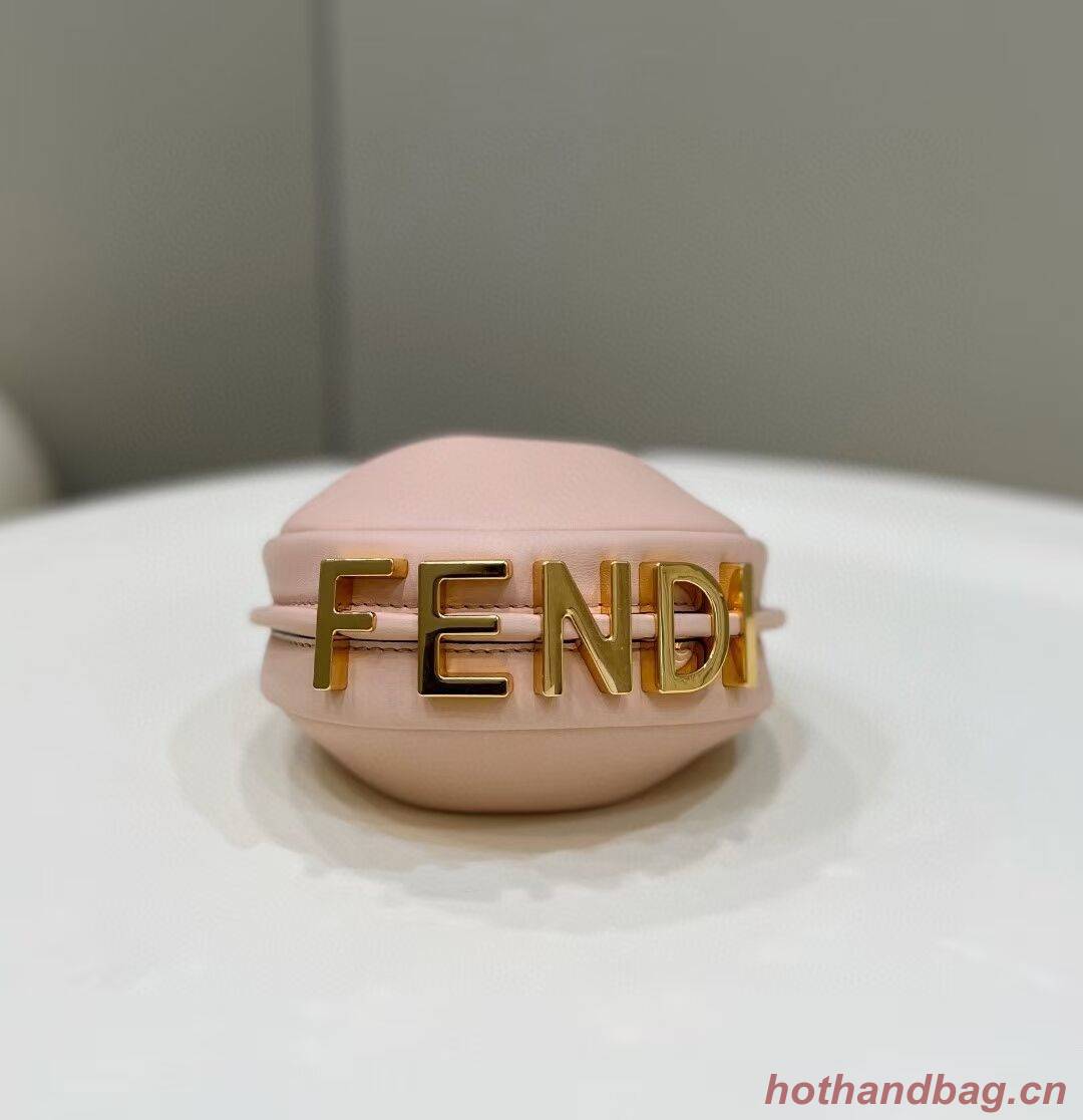 Fendi Nano Fendigraphy Pink leather charm 7AS089A