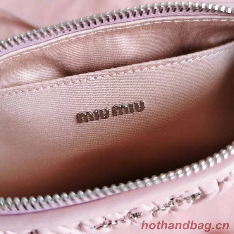 miu miu Matelasse Nappa Leather Shoulder Bag 6BH225 pink