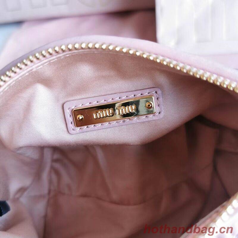 miu miu Matelasse Nappa Leather mini Shoulder Bag 6BE641 pink
