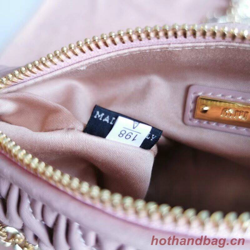 miu miu Matelasse Nappa Leather mini Shoulder Bag 6BE641 pink