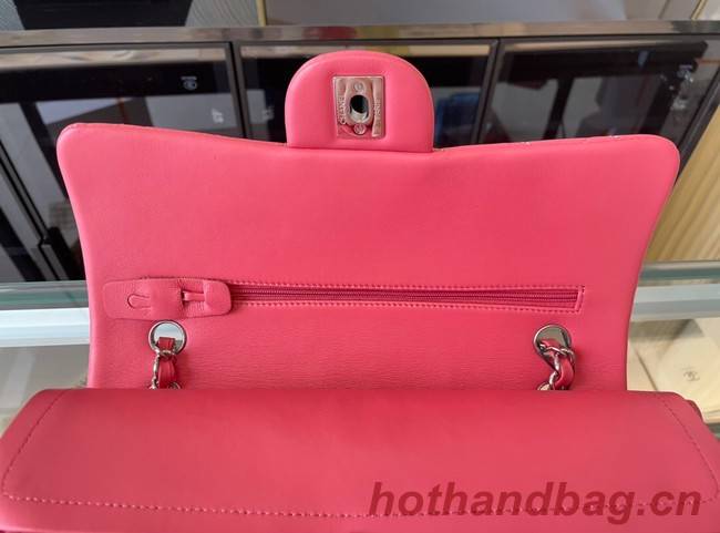 Chanel classic handbag Lambskin&silver Metal 01112 pink
