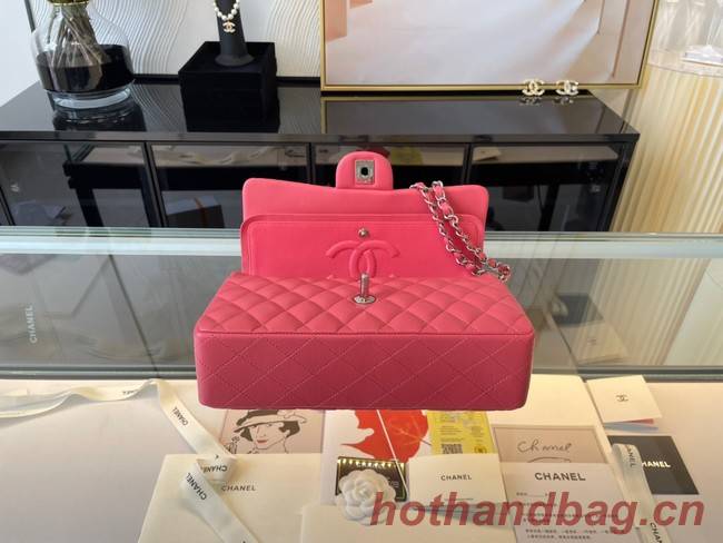 Chanel classic handbag Lambskin&silver Metal 01112 pink